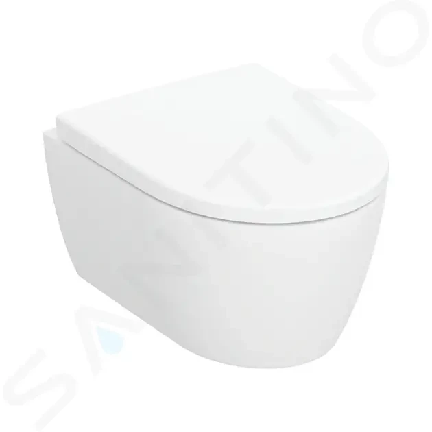 GEBERIT iCon Závěsné WC se sedátkem SoftClose, Rimfree, matná bílá 502.381.JT.1