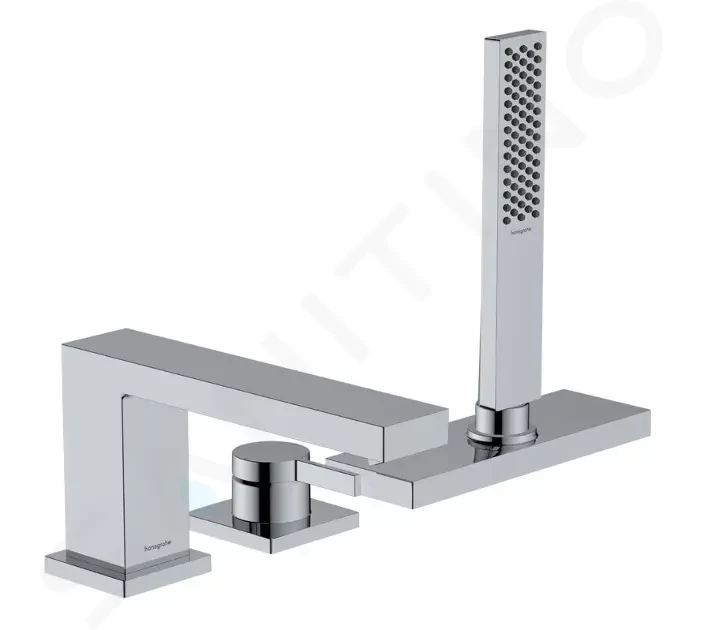 HANSGROHE Tecturis E Baterie na okraj vany, 3-otvorová instalace, sBox, chrom 73443000