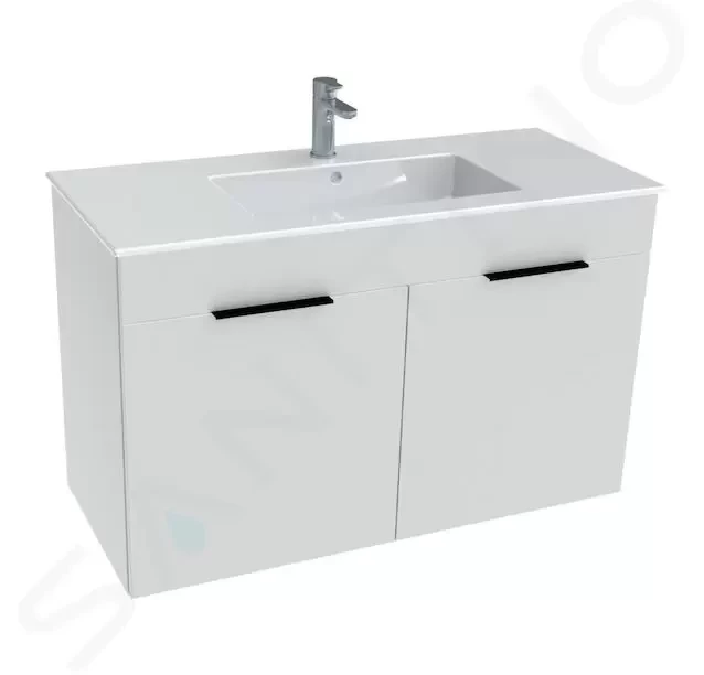 JIKA Cube Skříňka včetně umyvadla, 980x422x622 mm, bílá H4536511763001