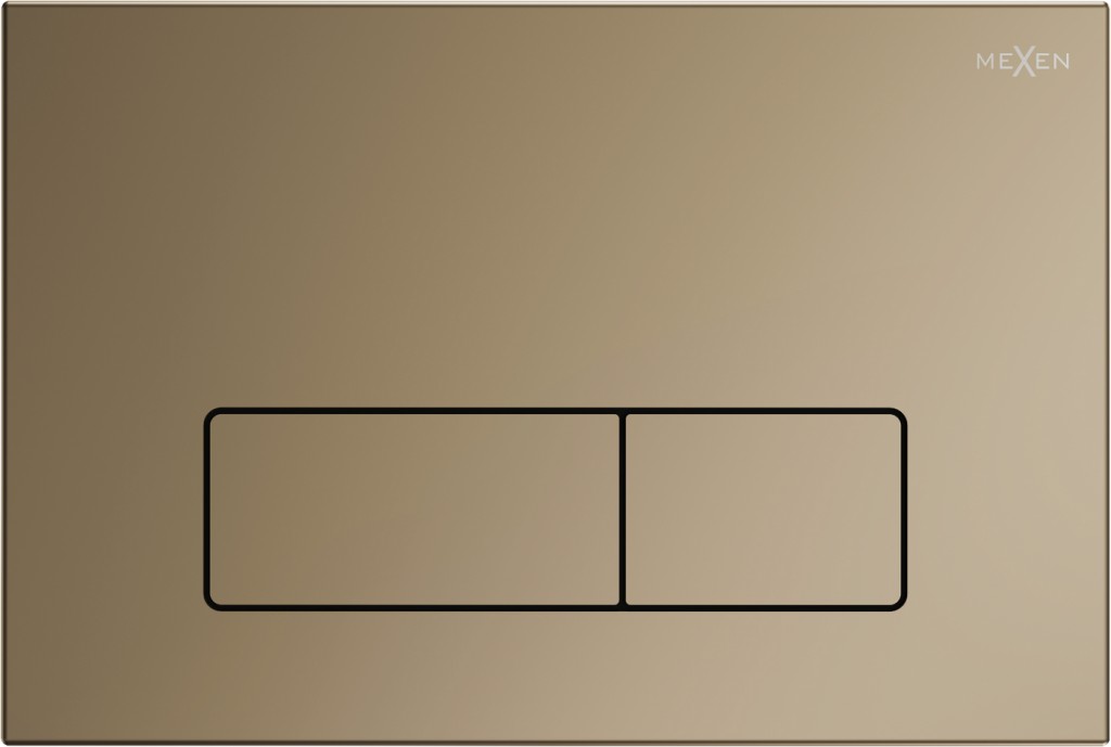 MEXEN Fenix 13 splachovací tlačítko Slim/kompatibilní s Geberit Sigma UP300 a UP320, zlatá šampaň 601304