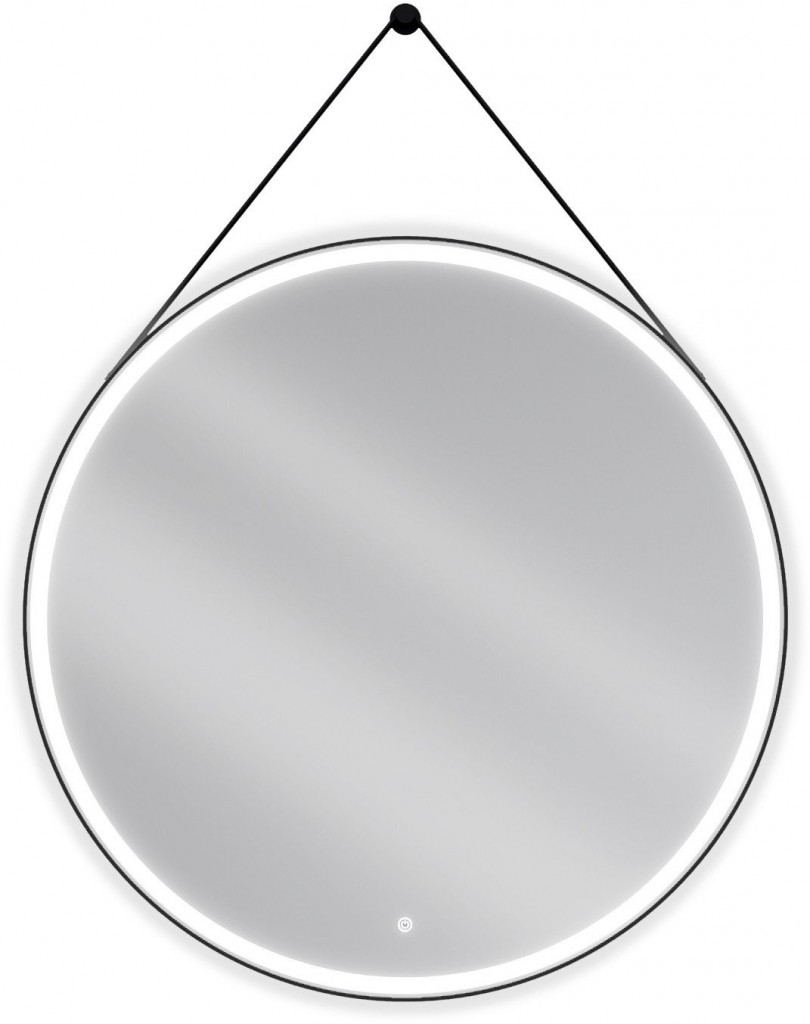 MEXEN Reni zrcadlo s osvětlením, 100 cm, LED 6000K, černý rám 9812-100-100-611-70