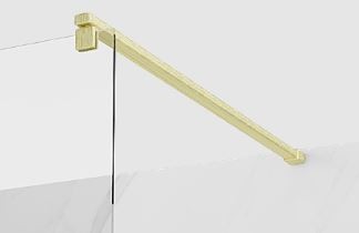 MEXEN KIOTO sprchová rozpěra do WALK-IN stěny 8mm zlatá kartáčovaná 800-01-55