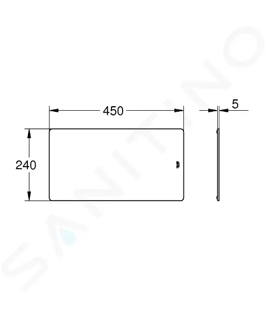 GROHE Skleněná krájecí deska 45x24 cm, bílá 40786L00