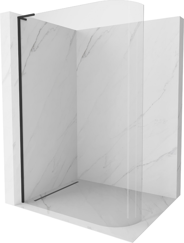 MEXEN/S KiotoL Sprchová zástěna WALK-IN Walk-in 80 x 200 cm, transparent, czarna 800-080-103-70-06