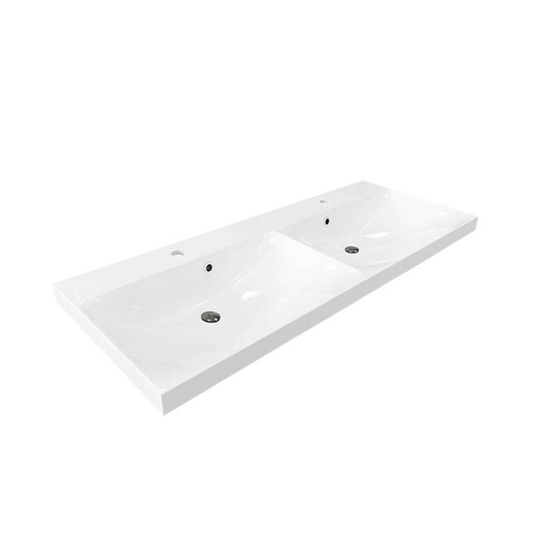 MEREO Bino, koupelnová skříňka s umyvadlem z litého mramoru 121 cm, bílá CN663M