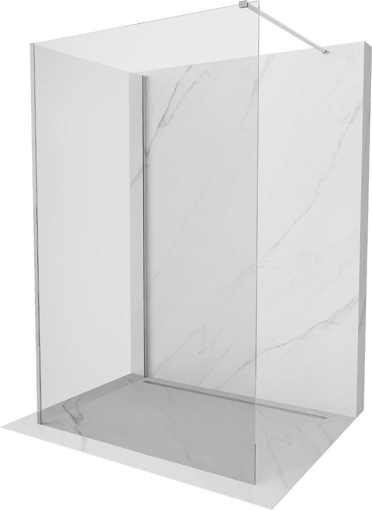 MEXEN/S Kioto Sprchová zástěna WALK-IN 120 x 100 cm, transparent, chrom 800-120-212-01-00-100