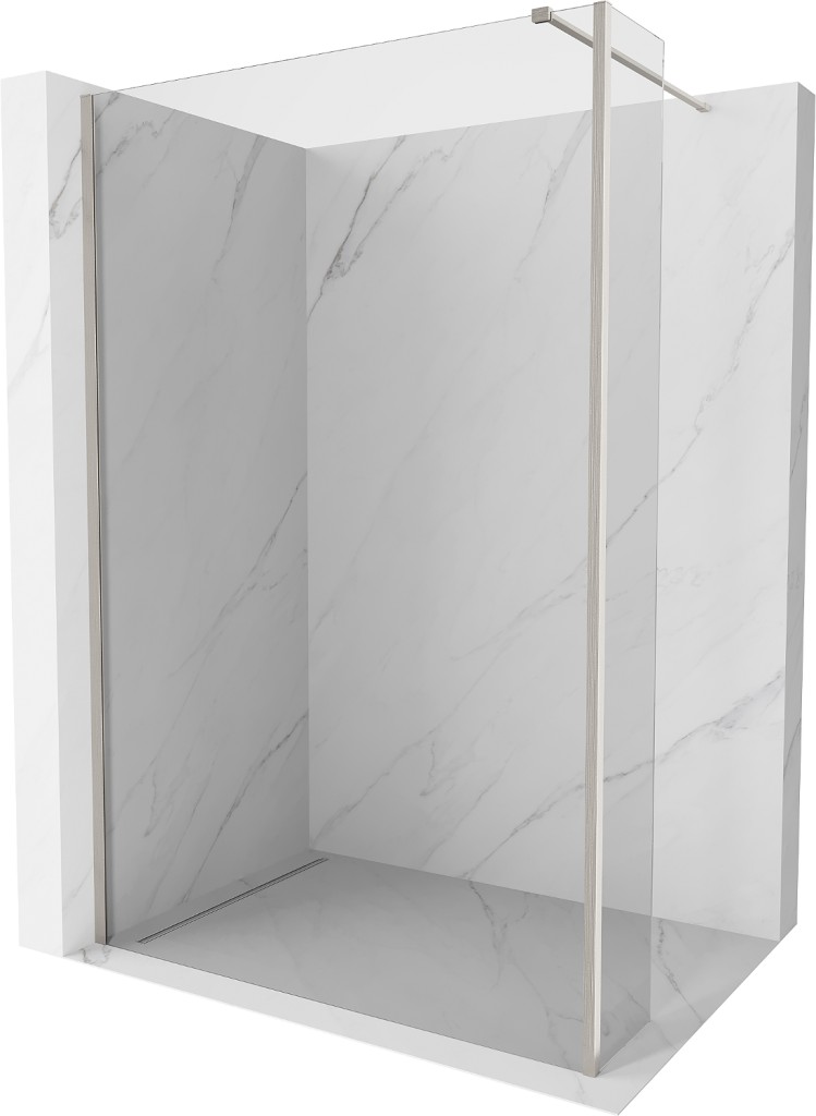 MEXEN/S Kioto Sprchová zástěna WALK-IN 100 x 40 cm, transparent, nikl kartáčovaná 800-100-212-97-00-040