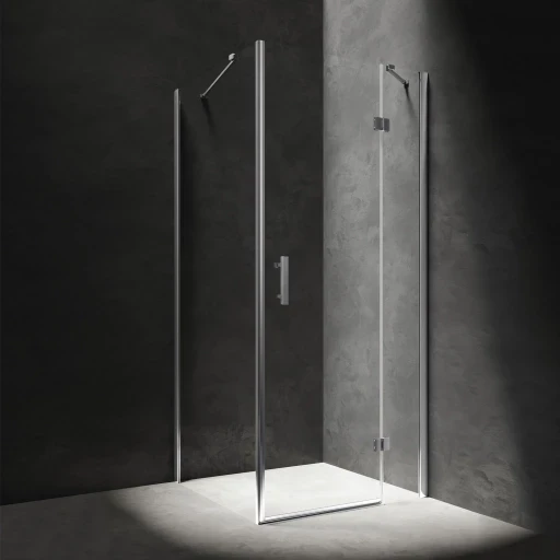 OMNIRES MANHATTAN čtvercový sprchový kout s křídlovými dveřmi, 90 x 90 cm chrom / transparent /CRTR/ MH9090CRTR