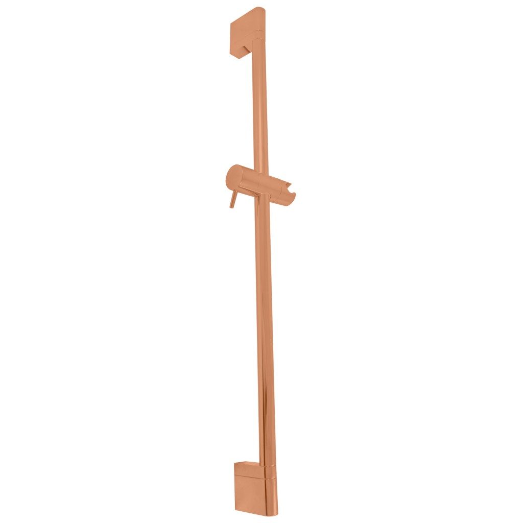 SLEZAK-RAV Sprchová tyč s posuvným držákem zlatá růžová kartáčovaná, Barva: ZLATÁ RŮŽOVÁ kartáčovaná , Povrchová úprava: PVD PD0015ZRK