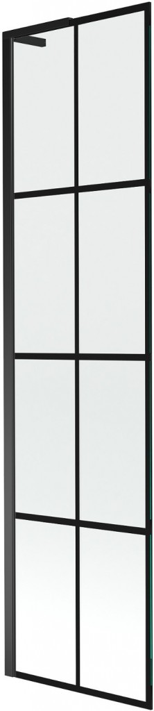 MEXEN/S Next L vanová zástěna FIX 50 x 150 cm, černá vzor, černá 895-050-000-03-77-70
