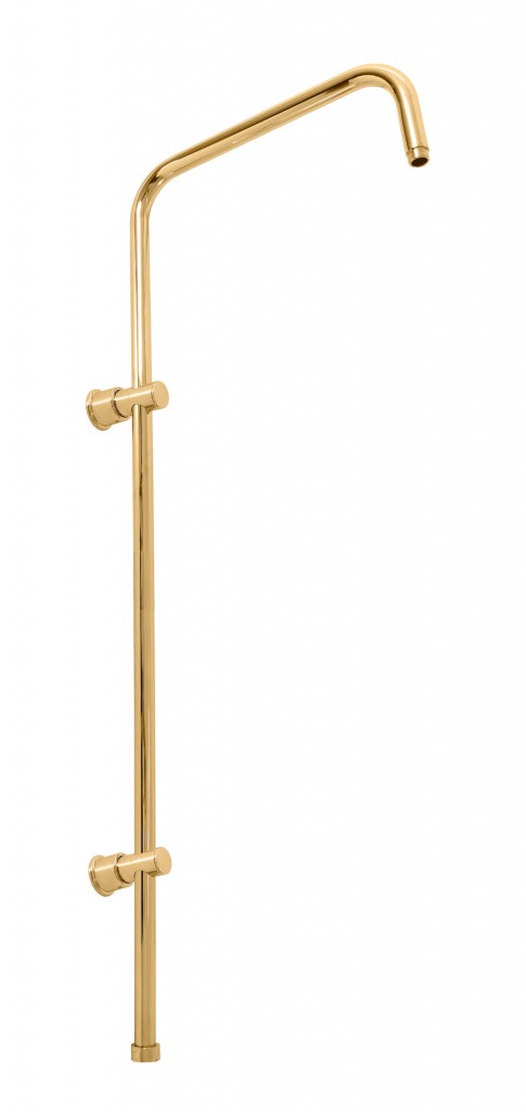SLEZAK-RAV Sprchová tyč k bateriím s hlavovou a ruční sprchou zlatá kartáčovaná, Barva: ZLATÁ kartáčovaná , Povrchová úprava: PVD MD0763ZK