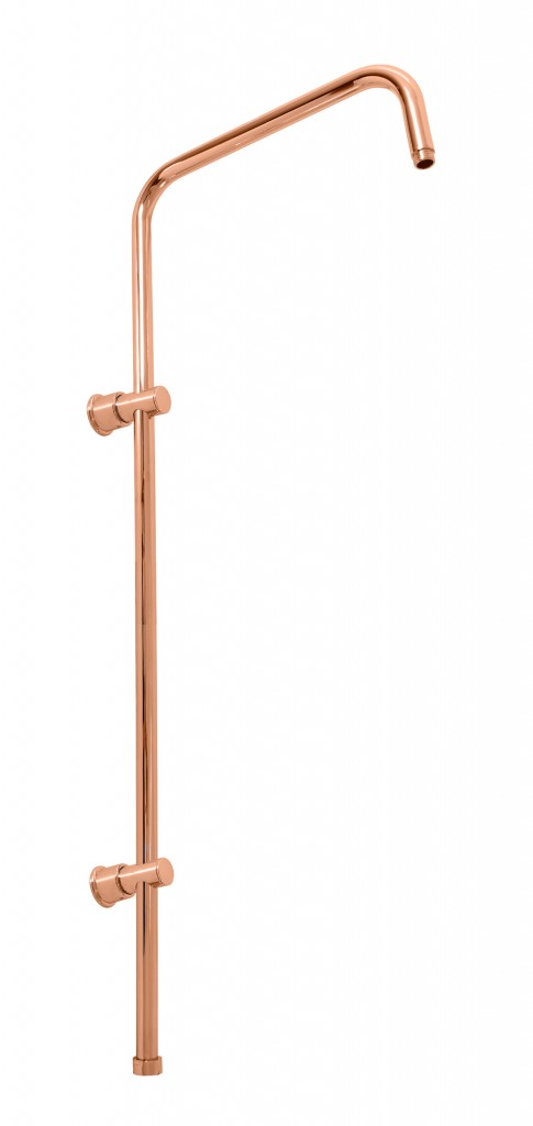 SLEZAK-RAV Sprchová tyč k bateriím s hlavovou a ruční sprchou zlatá růžová kartáčovaná, Barva: ZLATÁ RŮŽOVÁ kartáčovaná , Povrchová úprava: PVD MD0763ZRK
