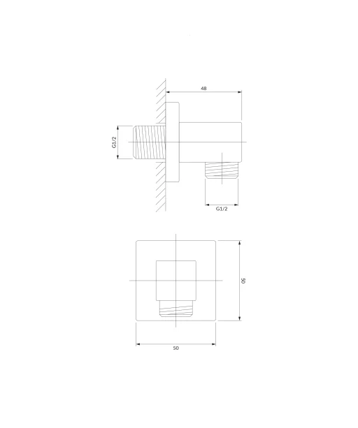 OMNIRES Úhlové dopojení chrom /CR/ 8870CR