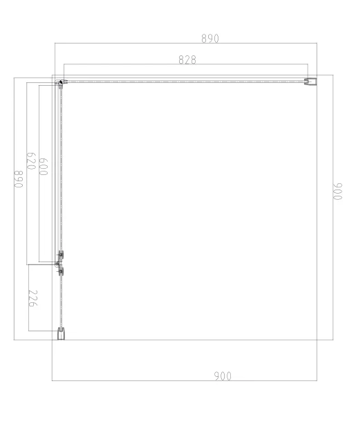 OMNIRES MANHATTAN čtvercový sprchový kout s křídlovými dveřmi, 90 x 90 cm chrom / transparent /CRTR/ MH9090CRTR