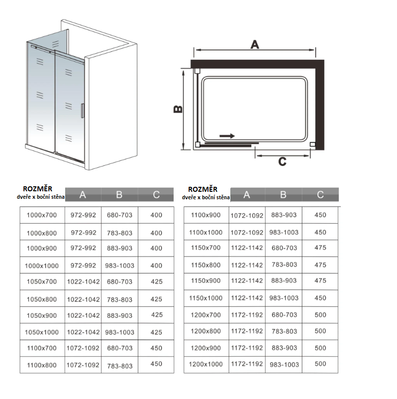 H K Obdélníkový sprchový kout HARMONY F2 140x80 L/P varianta včetně sprchové vaničky z litého mramoru SE-HARMONYF214080/THOR-14080