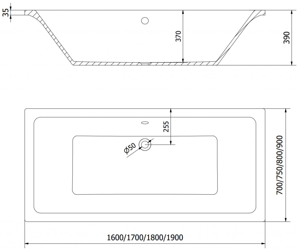 MEXEN/S Cube obdélníková vana 170 x 80 cm s panelem + vanová zástěna 70 cm, černá vzor 550517080X9507007077