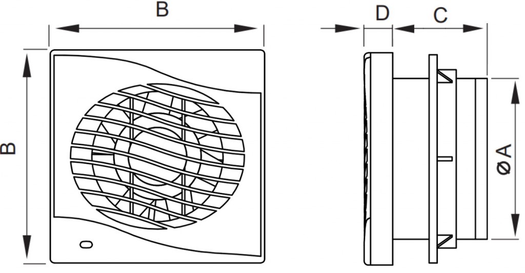 MEXEN DXS 100 koupelnový ventilátor, s vypínačem, bílá W9603-100K-00