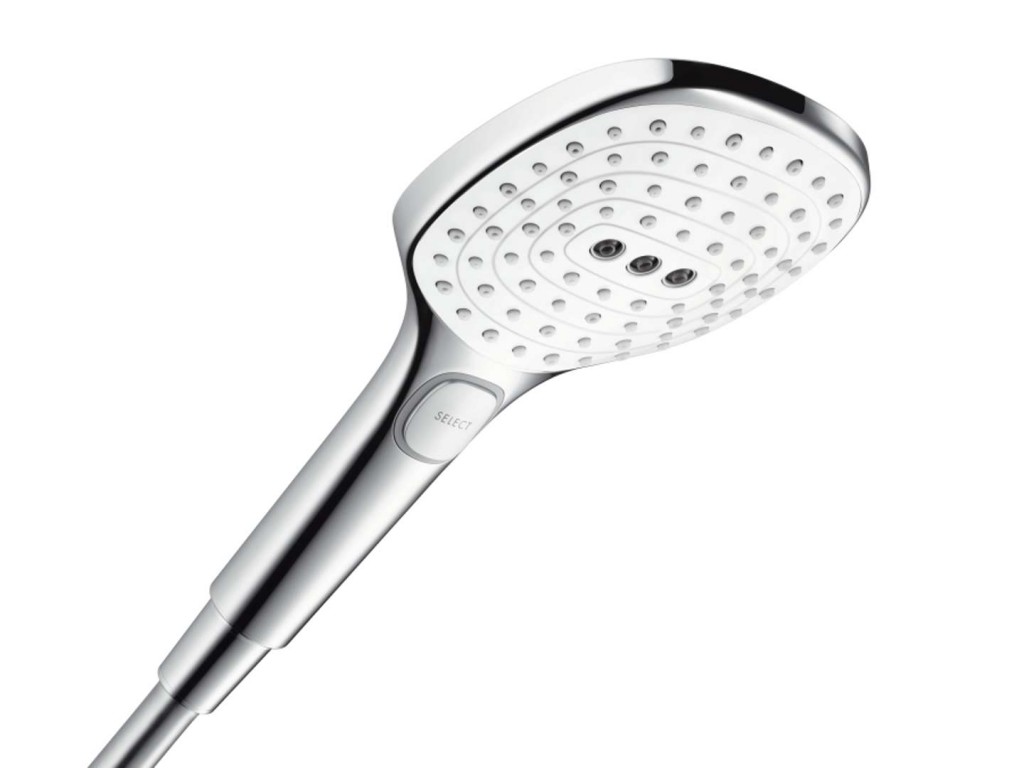 HANSGROHE Raindance Select E Sprchová hlavice 120, 3 proudy, EcoSmart 9 l/min, bílá/chrom 26521400