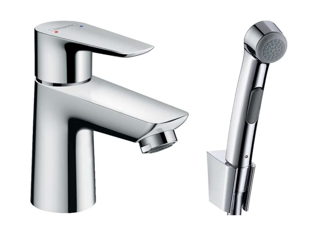 HANSGROHE Talis E Umyvadlová baterie s ruční sprchou Bidette, chrom 71729000