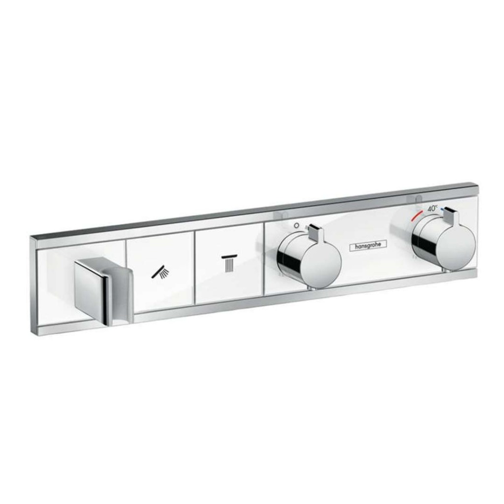 HANSGROHE RainSelect Termostatická sprchová baterie pod omítku, pro 2 výstupy, bílá/chrom 15355400