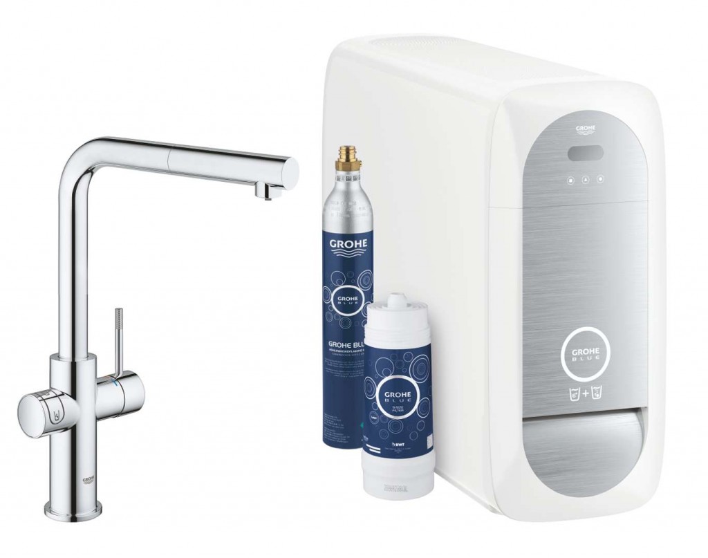 GROHE Blue Home Dřezová baterie Connected, s chladícím zařízením a filtrací, chrom 31539000