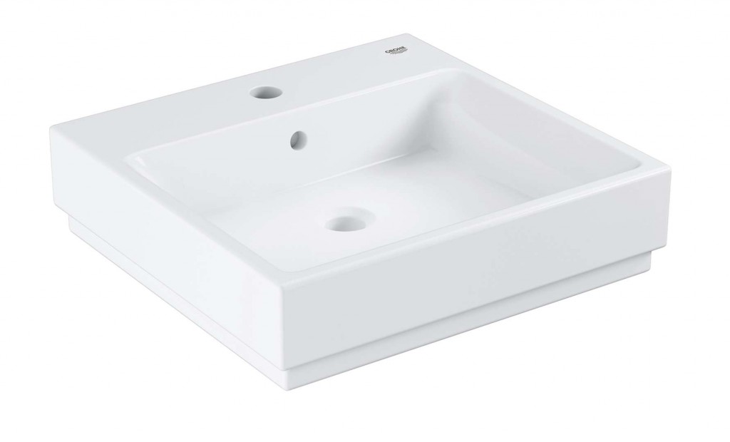 GROHE Cube Ceramic Umyvadlo s přepadem, 50x49 cm, PureGuard, alpská bílá 3947800H