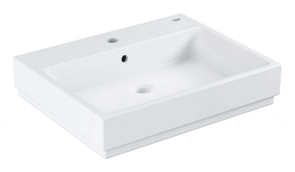 GROHE Cube Ceramic Umyvadlo s přepadem, 60x49 cm, PureGuard, alpská bílá 3947300H