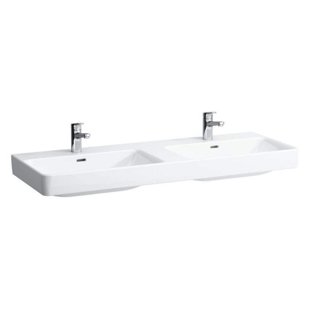 Laufen Pro S Dvojumyvadlo, 130x46 cm, 2 otvory pro baterie, bílá H8149680001041