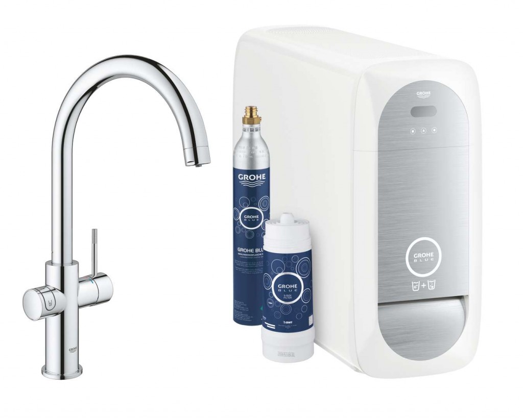 GROHE Blue Home Dřezová baterie s chladícím zařízením a filtrací, chrom 31455001