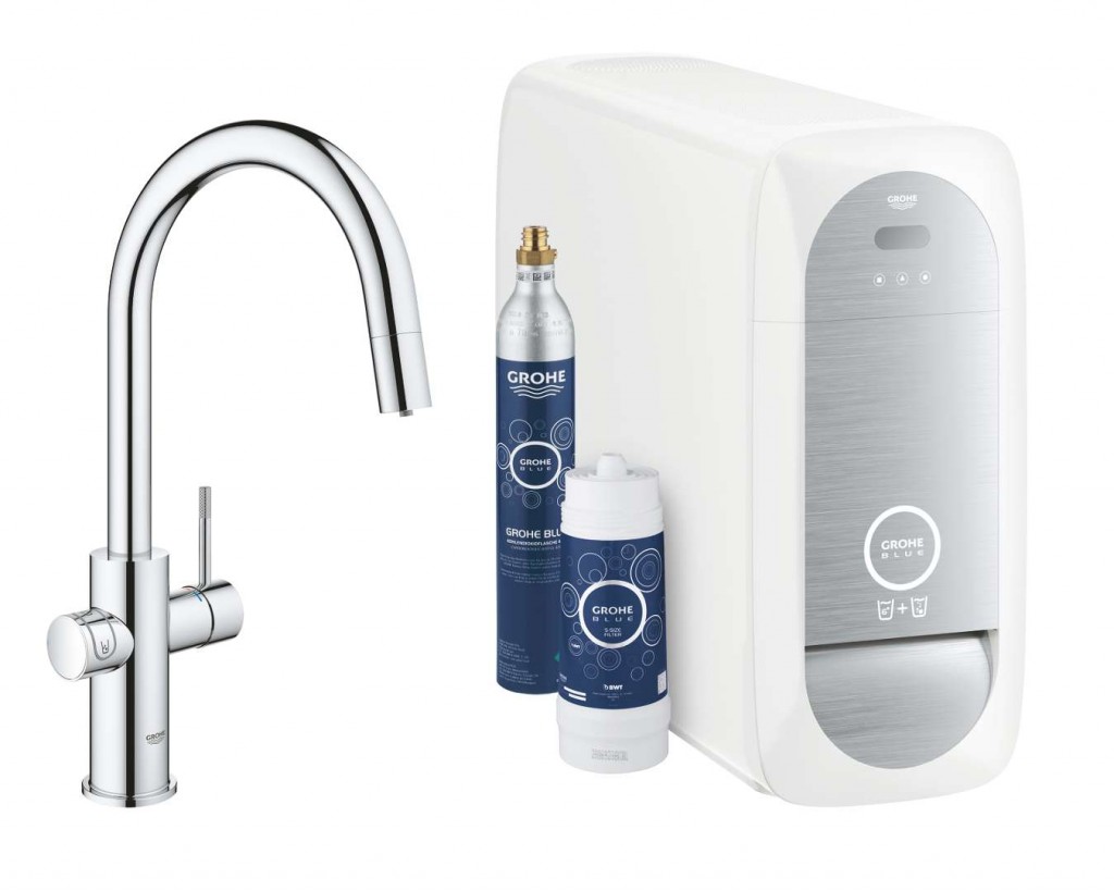 GROHE Blue Home Dřezová baterie Connected, s chladícím zařízením a filtrací, chrom 31541000