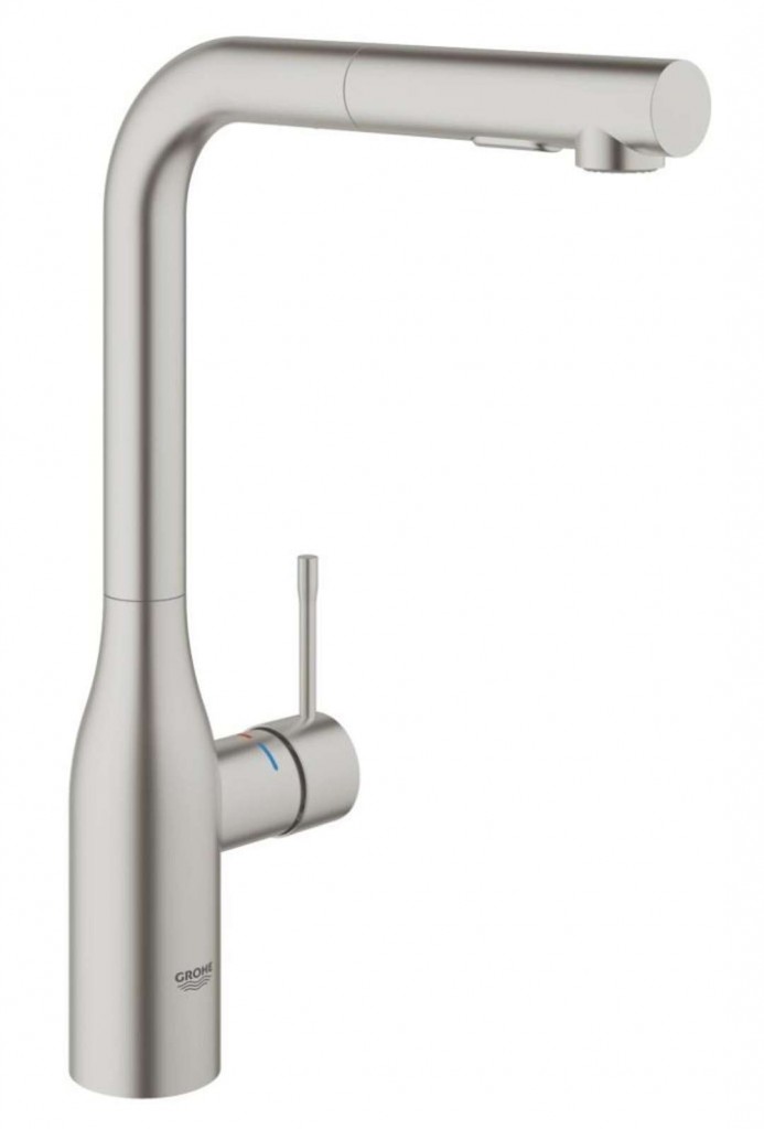 GROHE Essence Dřezová baterie s výsuvnou sprškou, supersteel 30270DC0