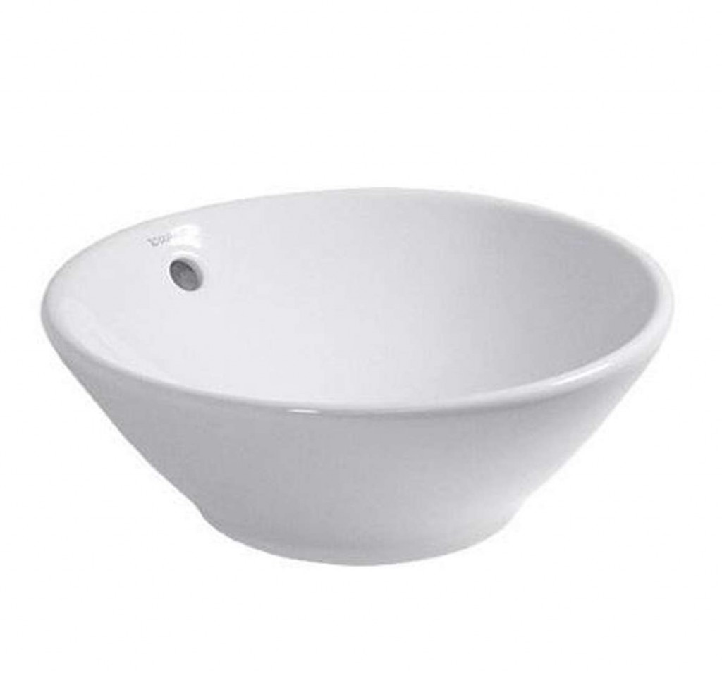 DURAVIT Bacino Umyvadlo na desku, průměr 42 cm, s přepadem, bílá 0325420000