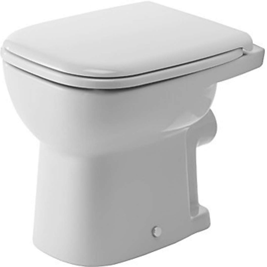 DURAVIT D-Code Stojící WC, ploché splachování, zadní odpad, bílá 21090900002