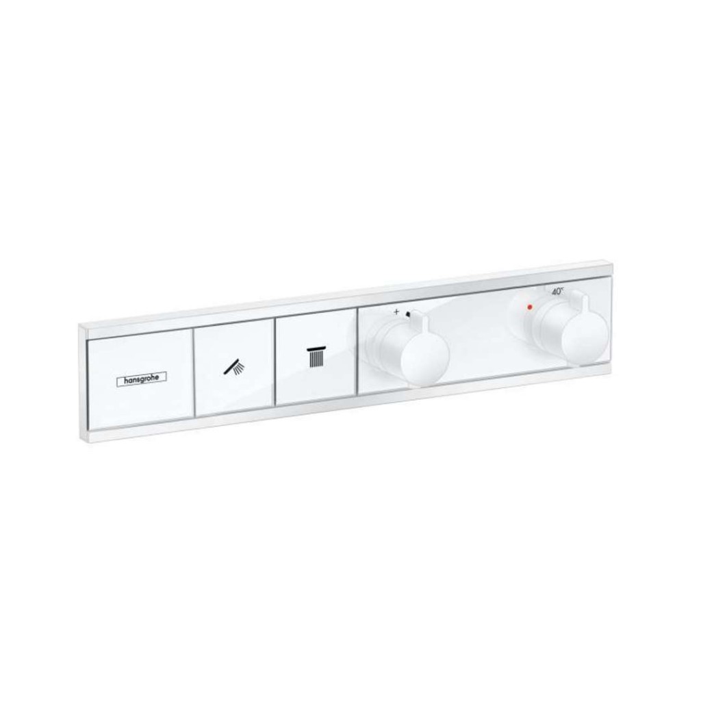 HANSGROHE RainSelect Baterie pod omítku pro 2 spotřebiče, matná bílá 15380700