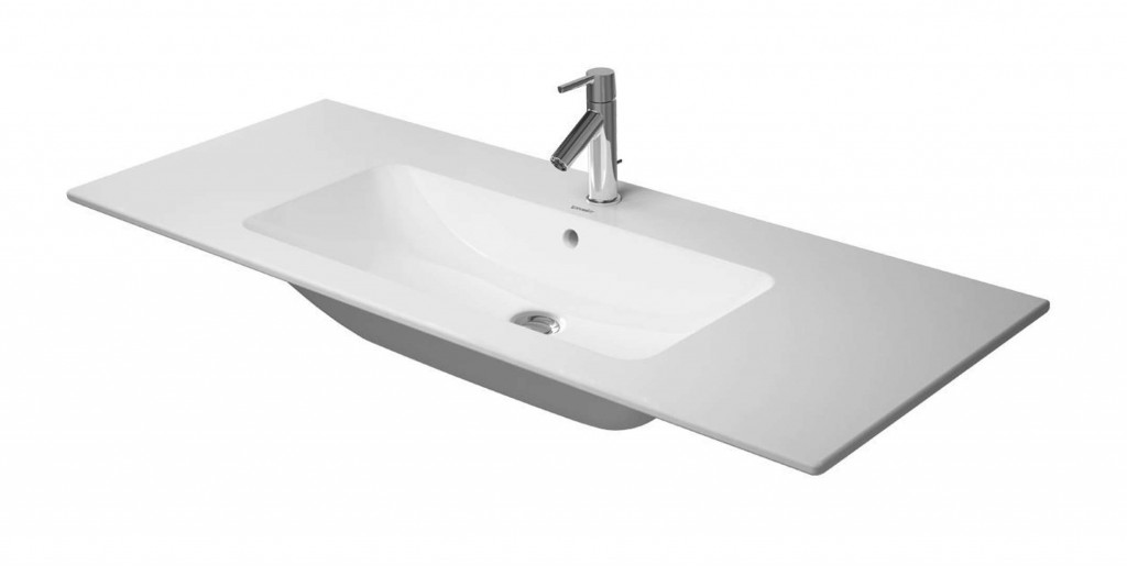 DURAVIT ME by Starck Umyvadlo nábytkové 123x49 cm, s 1 otvorem pro baterii, alpská bílá 2336120000