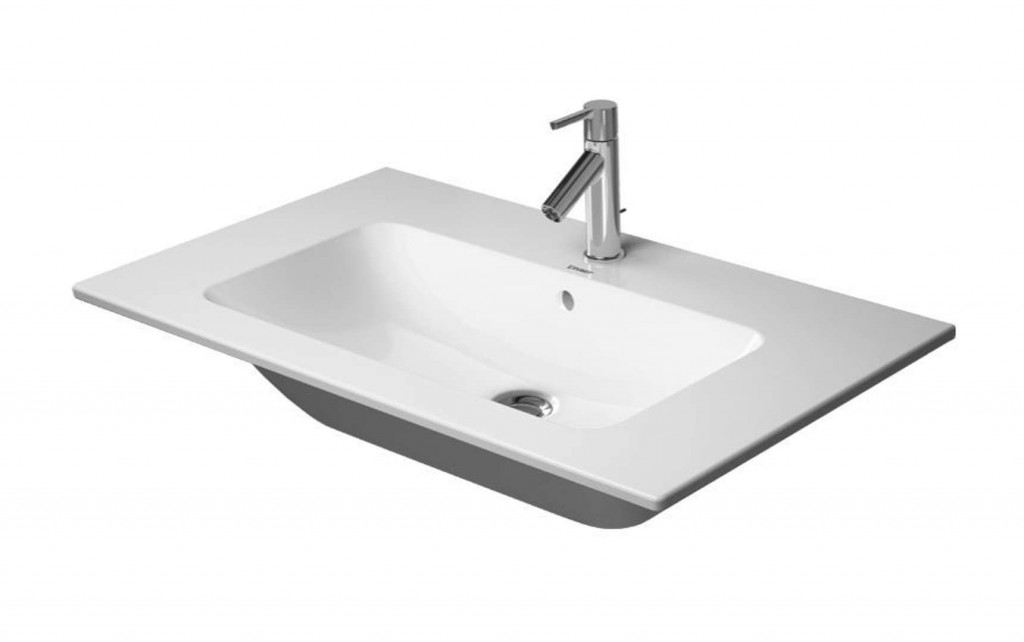 DURAVIT ME by Starck Umyvadlo nábytkové 83x49 cm, s přepadem, s otvorem pro baterii, WonderGliss, bílá 23368300001