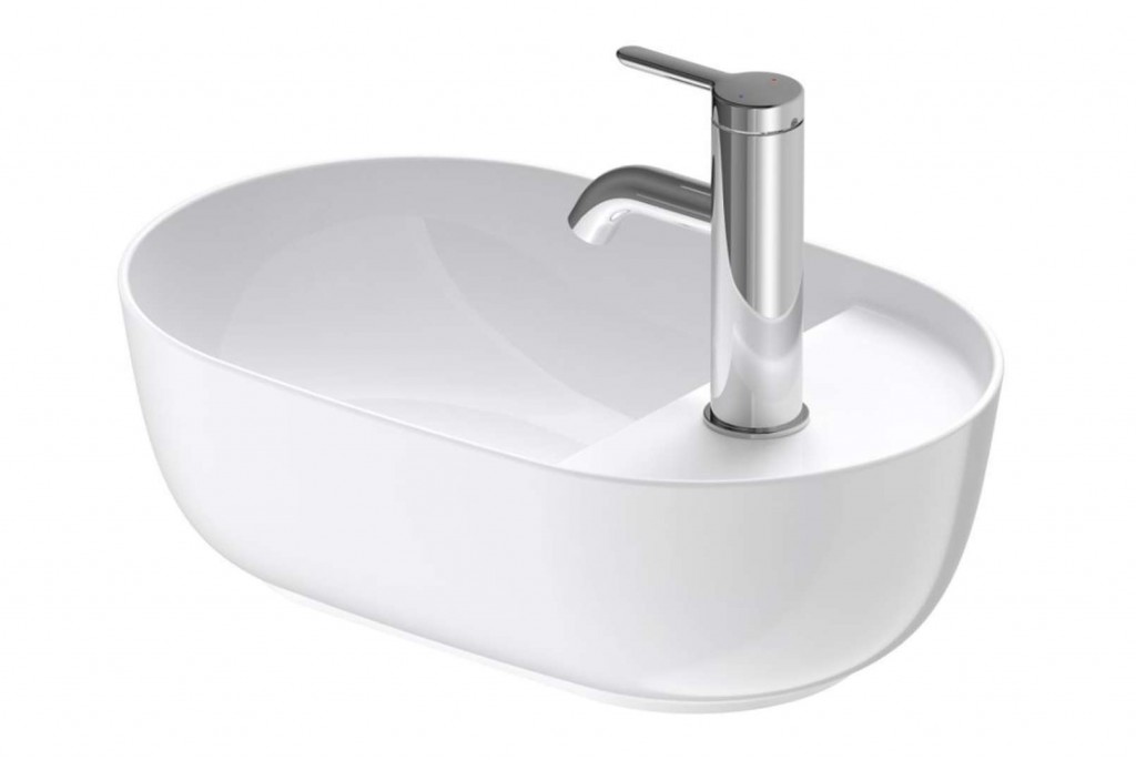 DURAVIT Luv Umývátko na desku, 42x27 cm, bez přepadu, s otvorem pro baterii, bílá 0381420000