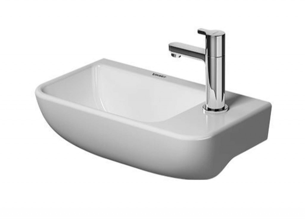 DURAVIT ME by Starck Umývátko 40x22 cm, bez přepadu, s otvorem pro baterii vpravo, bílá 0717400000