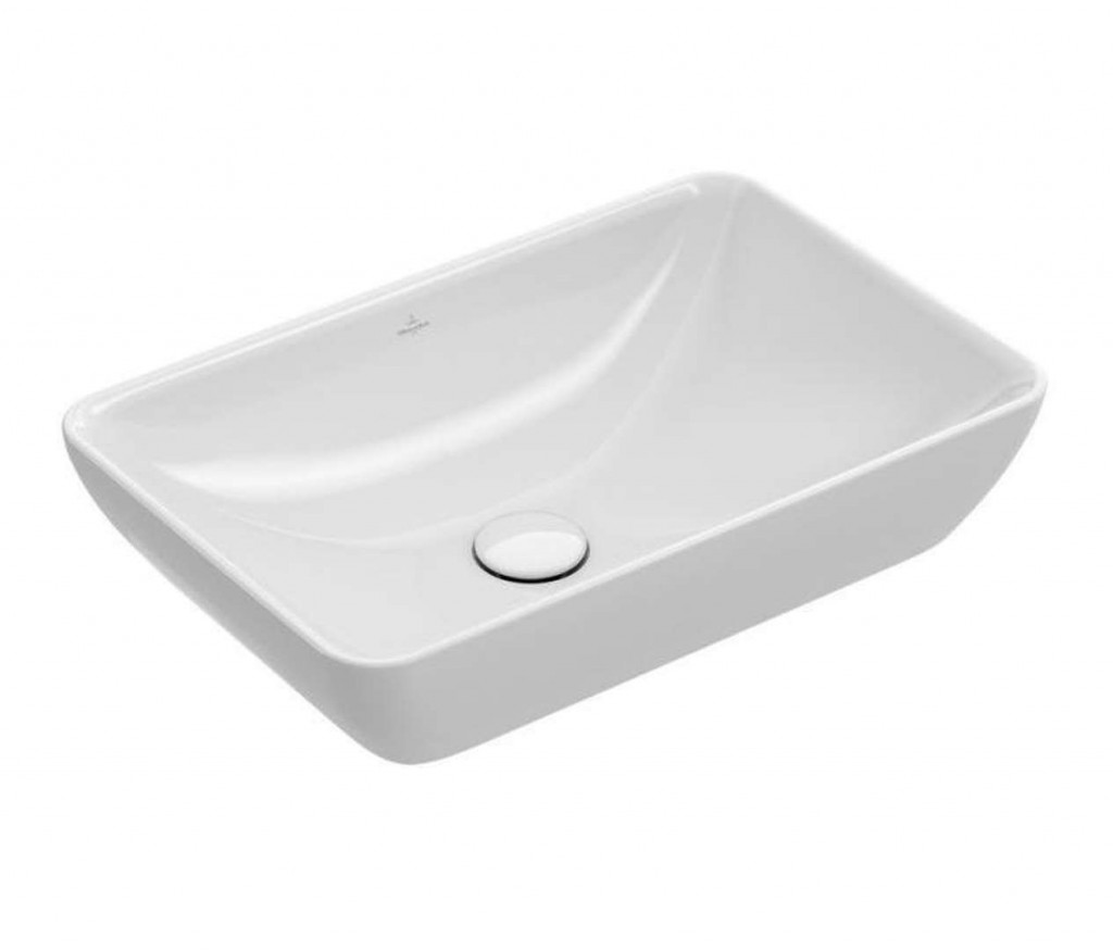 VILLEROY & BOCH Venticello Umyvadlo na desku, 55x36 cm, s přepadem, bez otvoru pro baterii, alpská bílá 41135501