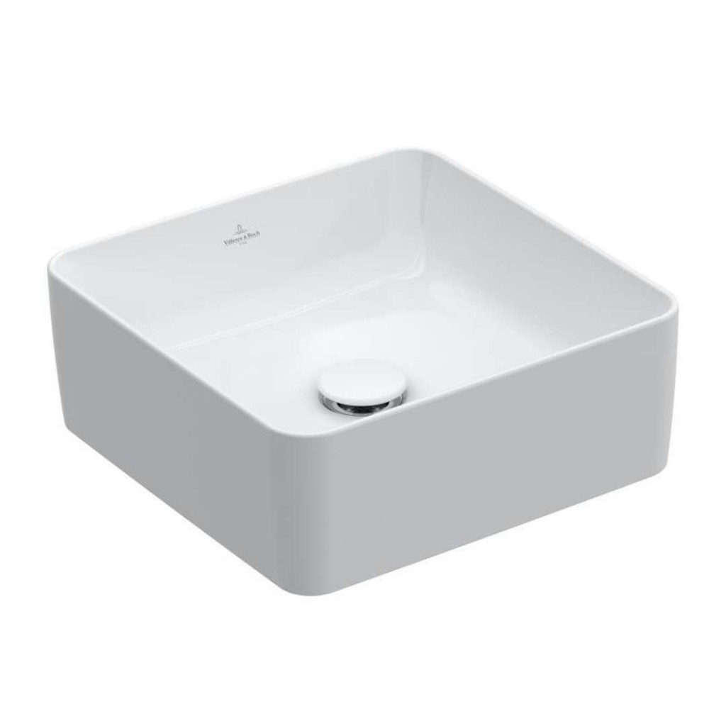 VILLEROY & BOCH Collaro Umyvadlo na desku, 38x38 cm, alpská bílá 4A213801