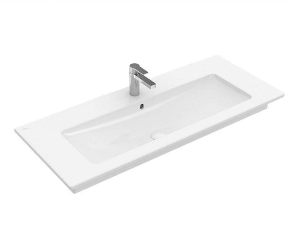 VILLEROY & BOCH Venticello Umyvadlo nábytkové 80x50 cm, s přepadem, otvor pro baterii, CeramicPlus, alpská bílá 41048LR1