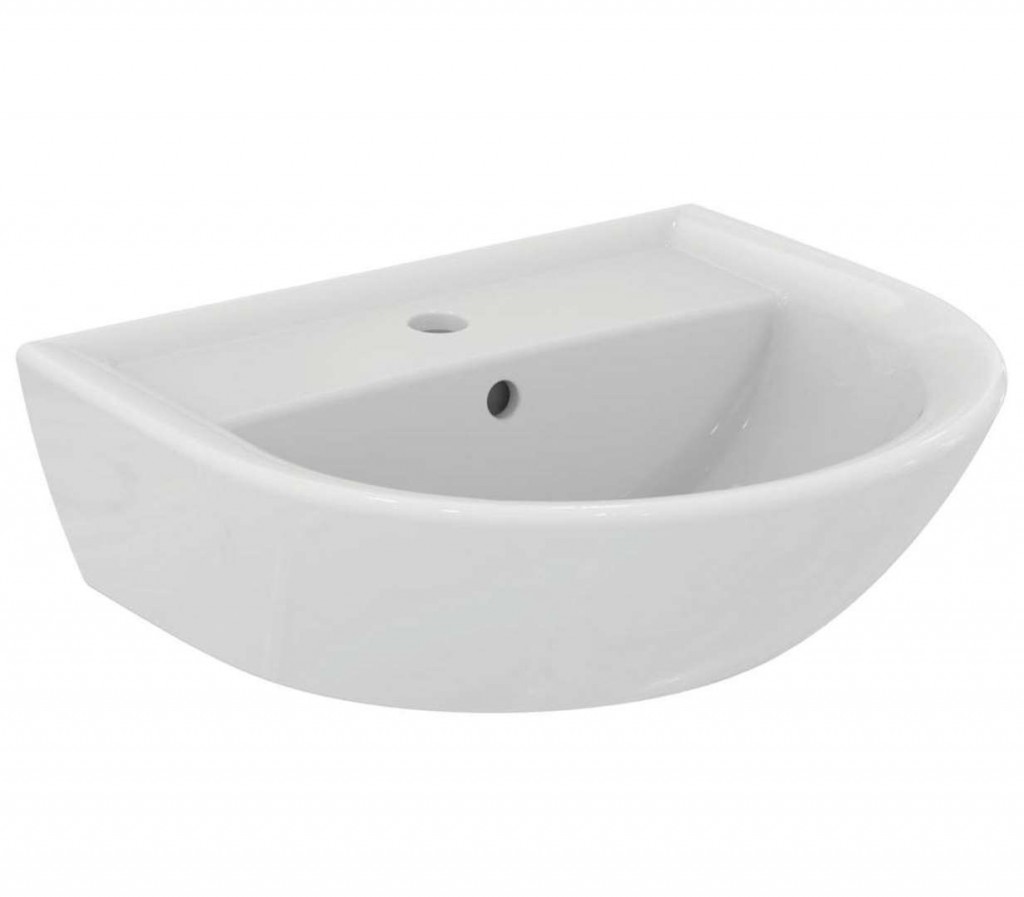 IDEAL STANDARD Eurovit Umyvadlo 50x44 cm, s přepadem, otvor pro baterii, bílá W332801