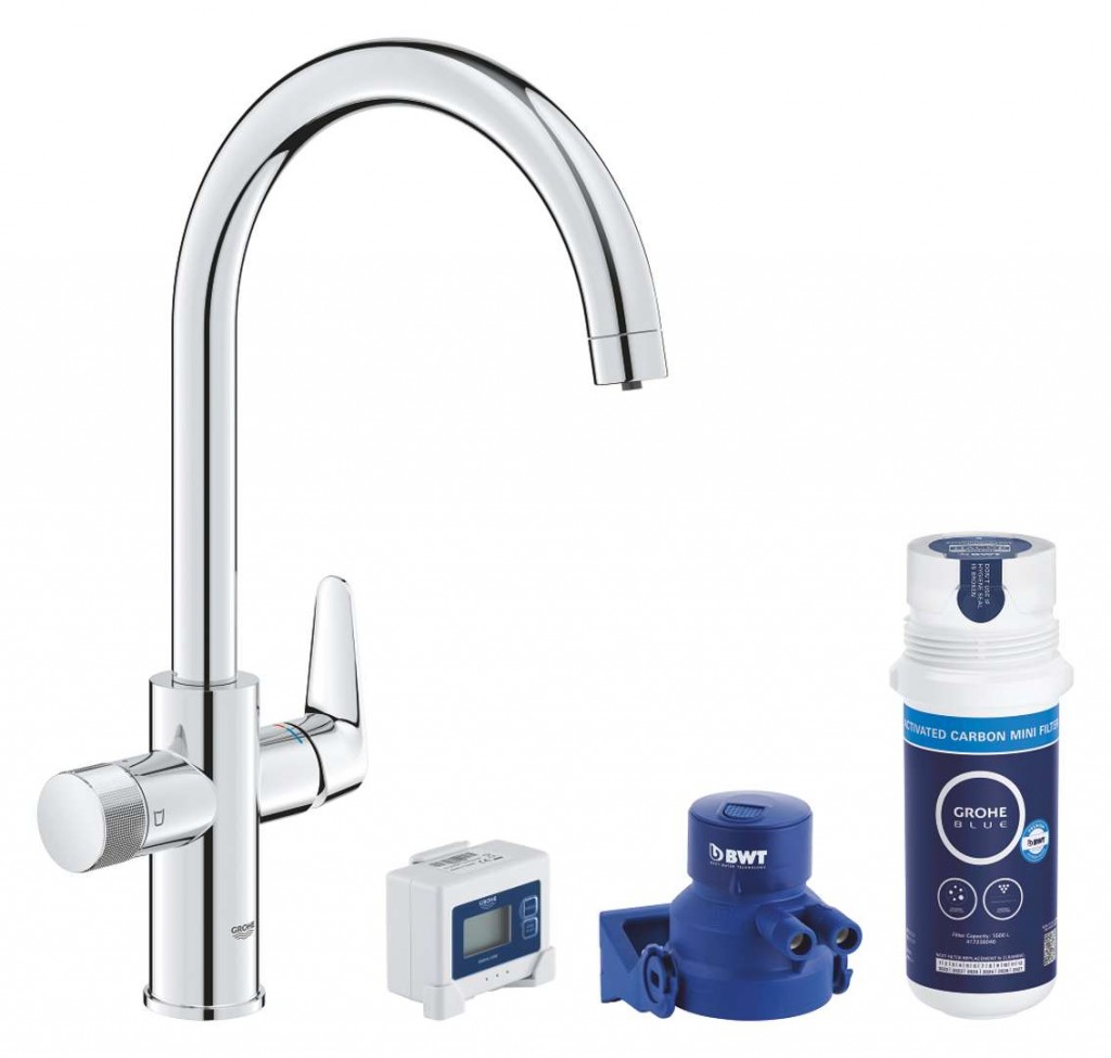 GROHE Blue Pure Set dřezové baterie StartCurve s filtrací, chrom 30593000