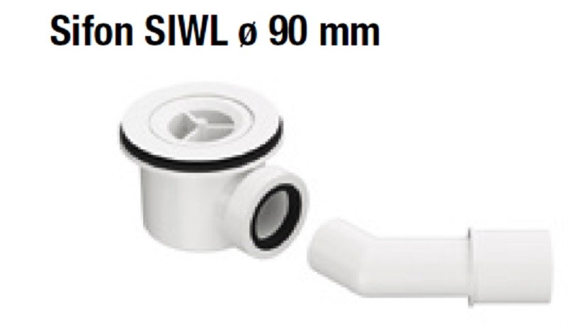 Nadeel hoog Briesje SanSwiss sifon 90mm bez krytky + přechod.koleno 40/50mm, LIVADA SIWL (SIWL)  - Svět koupelny.cz