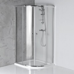 AQUALINE - ARLETA čtvrtkruhová sprchová zástěna 900x900, čiré sklo (HLS900Y)