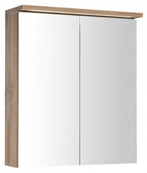 AQUALINE - KAWA STRIP galerka s LED osvětlením 60x70x22cm, dub emporio (WGL36S)