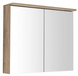 AQUALINE - KAWA STRIP galerka s LED osvětlením 80x70x22cm, dub emporio (WGL38S)