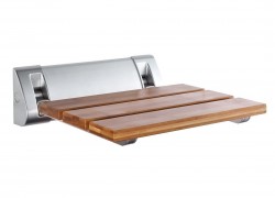 AQUALINE - RAVO sklopné sedátko do sprchového koutu 32x32,5cm, bambus (AE236)
