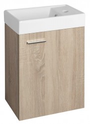 AQUALINE - ZOJA skříňka s keramickým umyvadlem 40x22 cm, dub platin (51049DP-02)