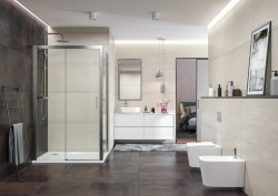 Aquatek - DYNAMIC R23 Sprchová zástěna obdélníková 120x80, chrom satin, varianta levá, výplň sklo - čiré (DYNAMICR23-136)